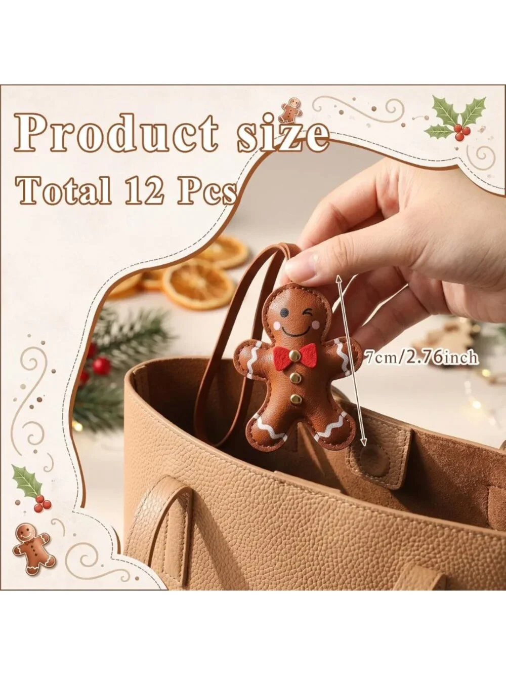 12 Pcs Stylish Leather Purse Charms - Unique Handbag Accessories for Fashion